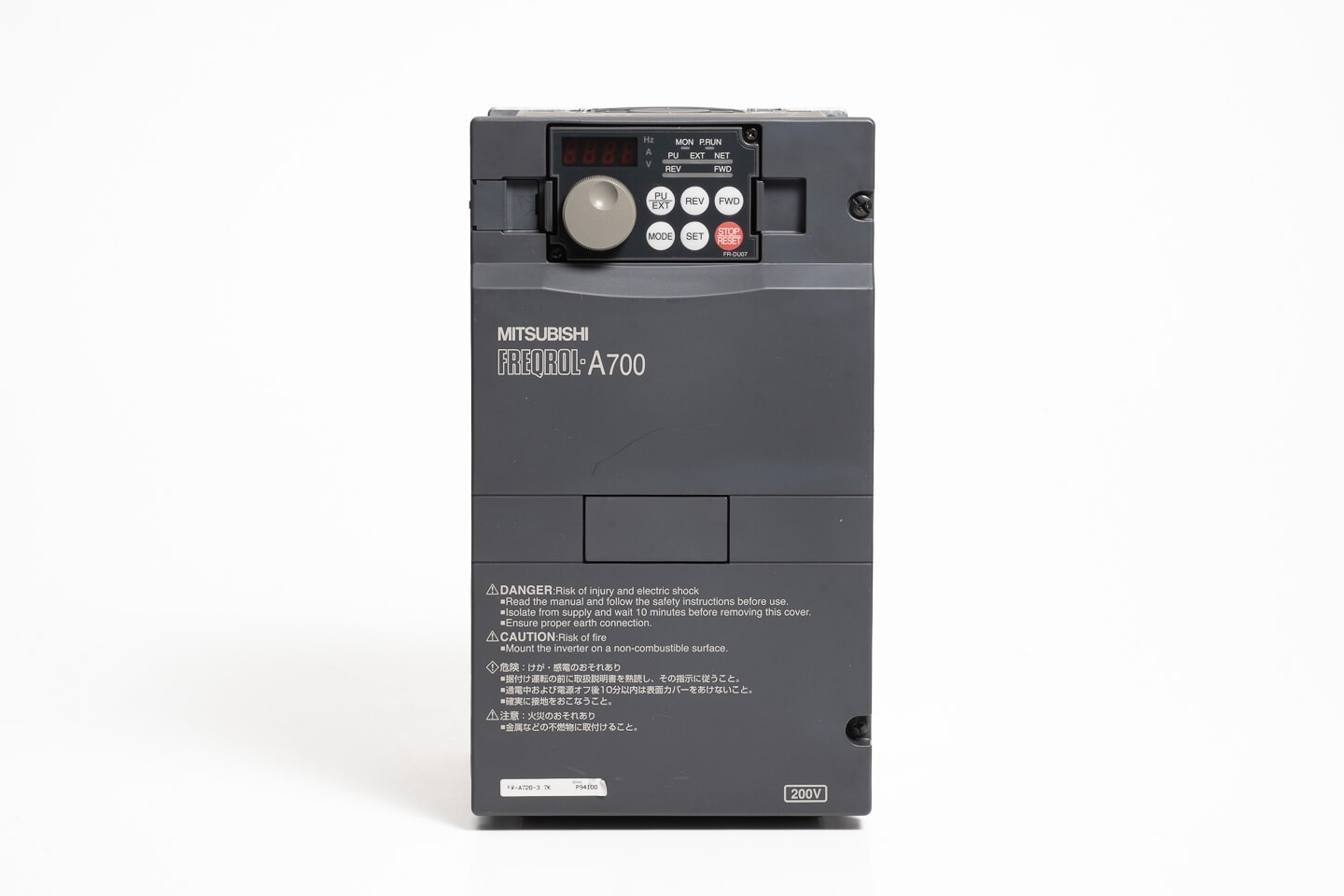 三菱 インバータ FR-A720-3.7K (通電時間1h・割れ)