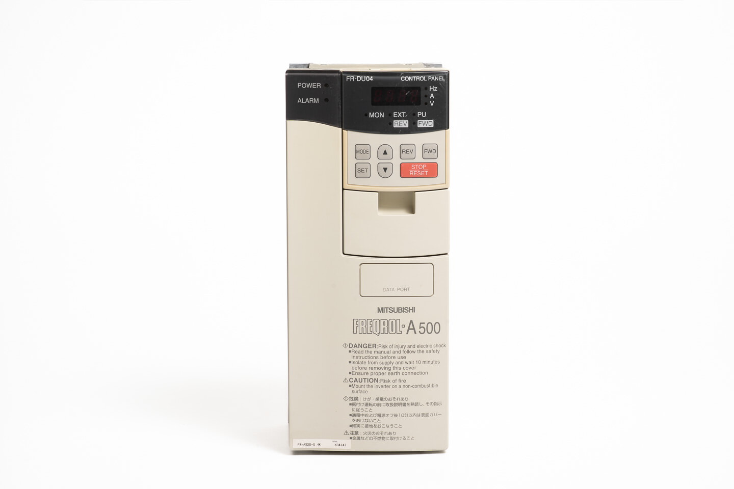 三菱 インバータ FR-A520-0.4K (通電時間126900h)