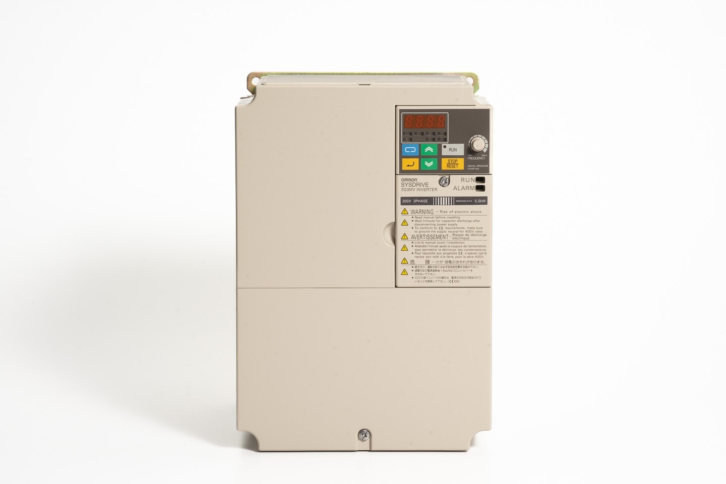 オムロン インバータ 3G3MV-A2055 (累積稼働時間10h未満)