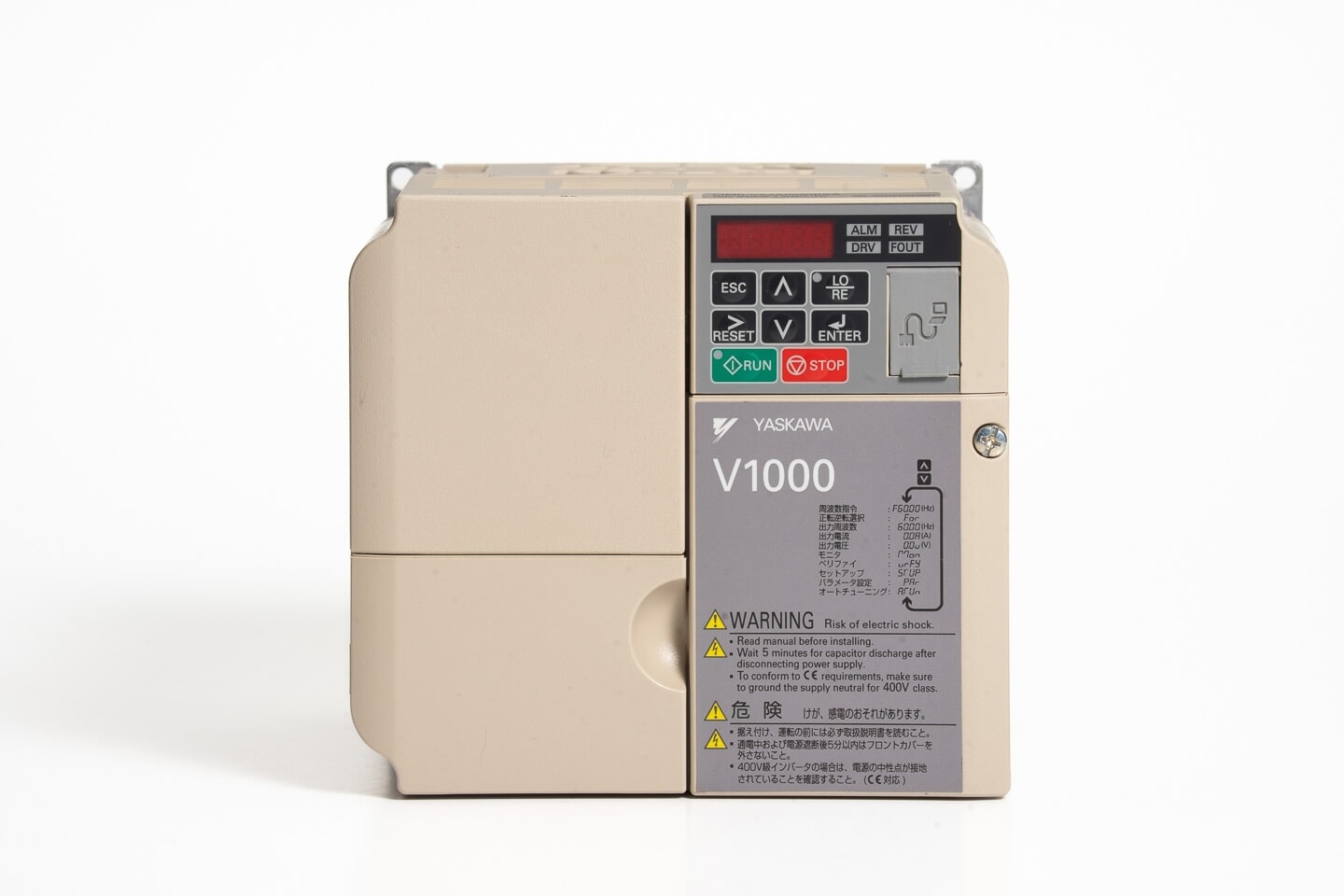 安川電機 インバータ CIMR-VA2A0020BAA (累積稼働時間290h・ソフトVer1025)