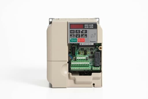 安川電機 インバータ CIMR-VA2A0010BAA (累積稼働時間62407h・ソフトVer1019・フロントカバー欠品)