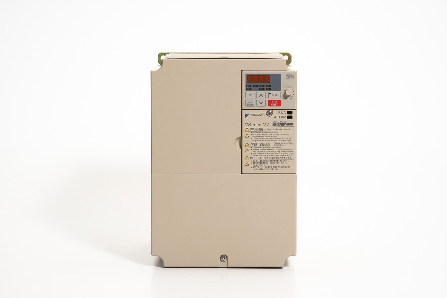 安川電機 インバータ CIMR-V7AA27P5 (累積稼働時間19400h・ソフトVer5220)