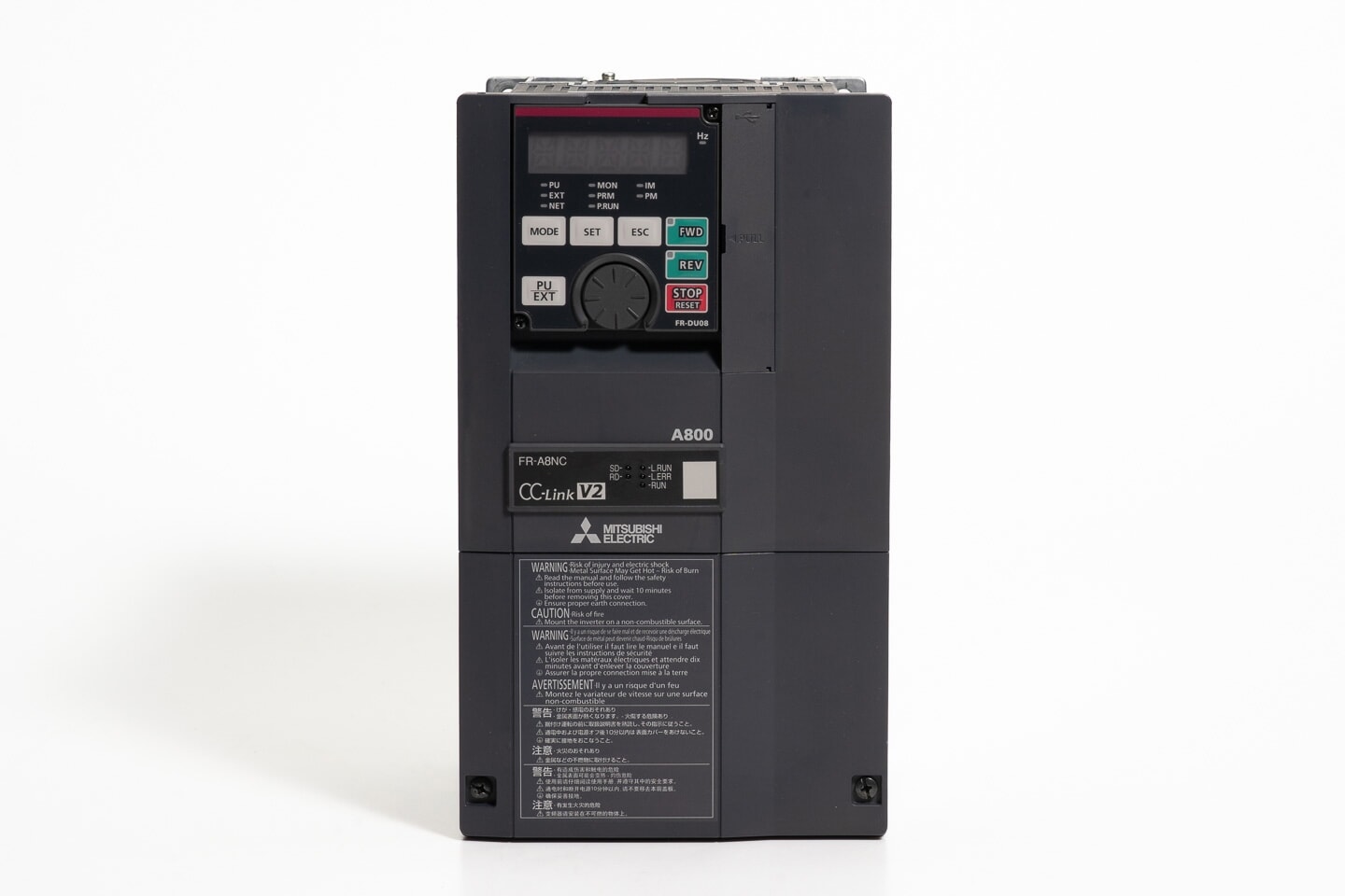 三菱 インバータ FR-A820-2.2K-1 (通電時間41070h・CC-Link・ベクトル制御端子台)