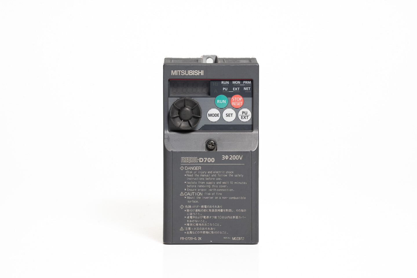 三菱 インバータ FR-D720-0.4K (通電時間122h)