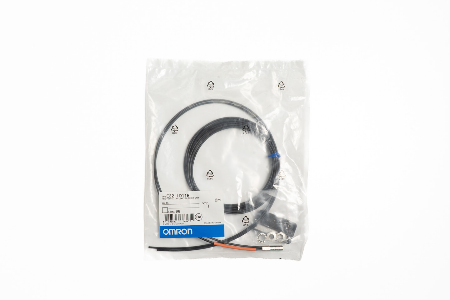 オムロン ファイバセンサヘッド E32-LD11R 2M (06年製)