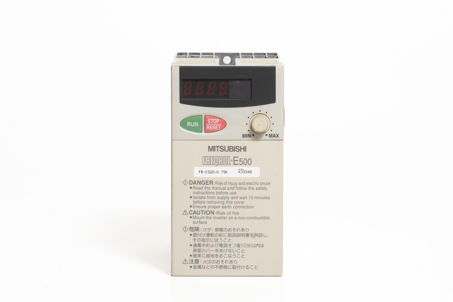 三菱 インバータ FR-E520-0.75K (通電時間84500h)