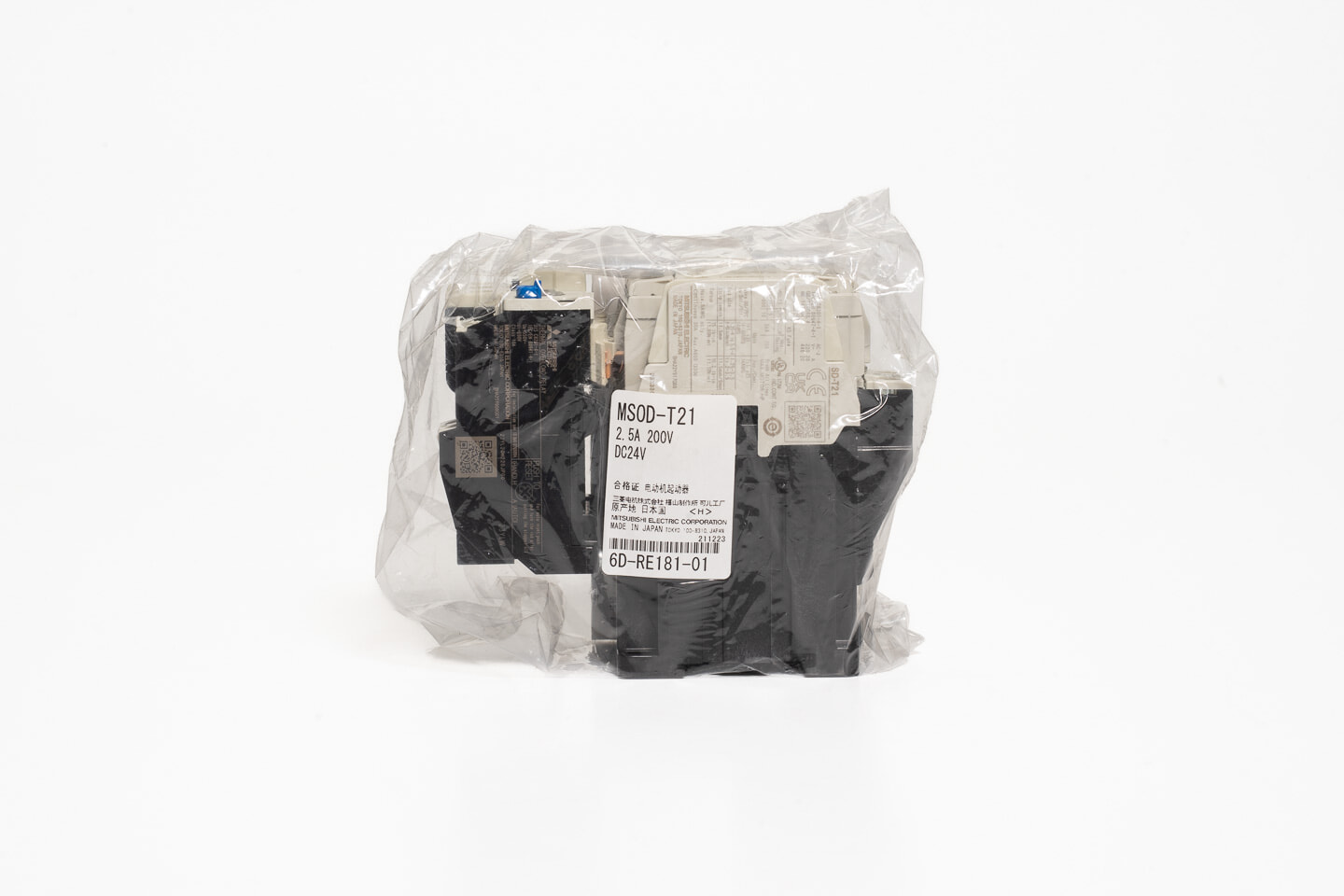 三菱 低圧開閉器 MSOD-T21 2.5A 200V DC24V  (23年製)