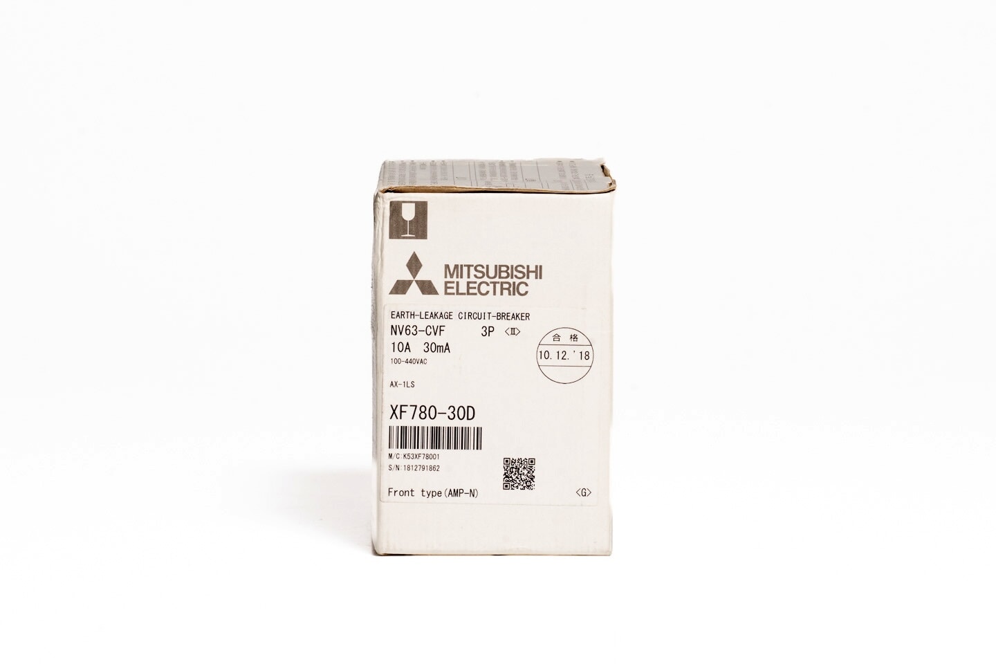 三菱 漏電遮断器 NV63-CVF 3P 10A 100-440V 30MA (18年製)