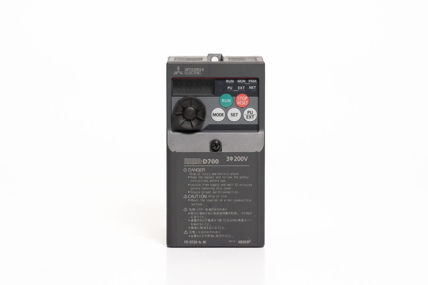 三菱 インバータ FR-D720-0.4K (通電時間51028h)