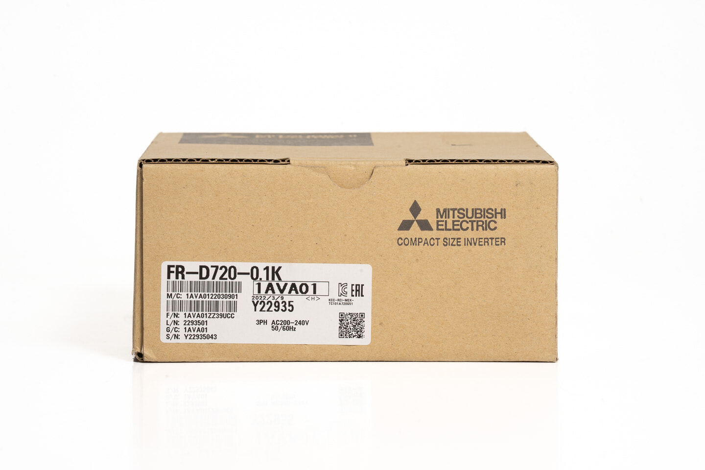 三菱 インバータ FR-D720-0.1K (22年製)