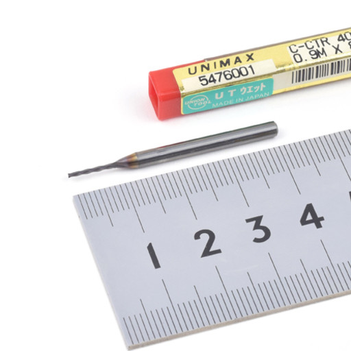 ユニオンツール エンドミル C-CTR 4009-8-1(5476001) Φ0.9mm